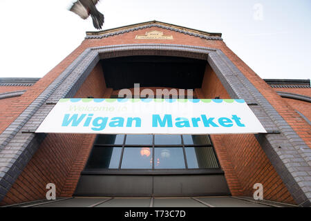 Wigan Market Hall. Lancashire. Regno Unito. Foto Stock