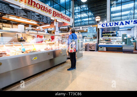 Wigan Market Hall. Lancashire. Regno Unito. Foto Stock