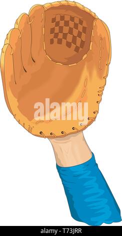 Guanto baseball illustrazione vettoriale Illustrazione Vettoriale