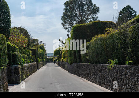 Chiran Samurai Residence giardino, Minami città di Kyushu, Prefettura di Kagoshima, Giappone Foto Stock