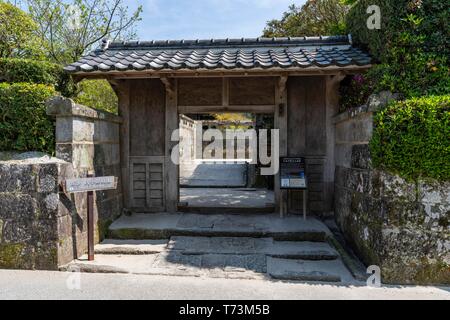 Sata Tamiko's Garden, Chiran Samurai Residence giardino, Minami città di Kyushu, Prefettura di Kagoshima, Giappone Foto Stock