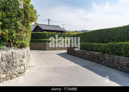 Chiran Samurai Residence giardino, Minami città di Kyushu, Prefettura di Kagoshima, Giappone Foto Stock