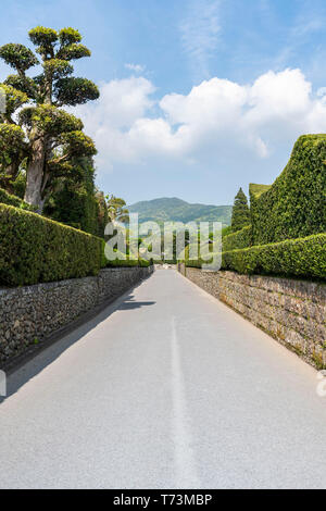 Chiran Samurai Residence giardino, Minami città di Kyushu, Prefettura di Kagoshima, Giappone Foto Stock