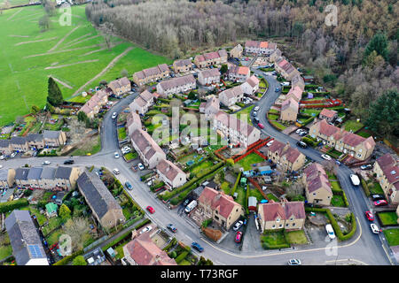 Antenna fuco vista Cambusbarron Stirlingshire Foto Stock