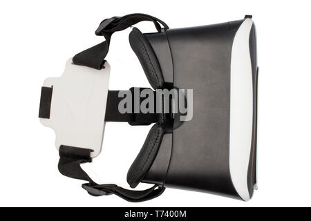 Realistico fotocamera VR, VR Box / occhiali per realtà virtuale isolato su sfondo bianco ad alta risoluzione galleria dell'immagine. Foto Stock