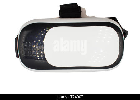 Realistico fotocamera VR, VR Box / occhiali per realtà virtuale isolato su sfondo bianco ad alta risoluzione galleria dell'immagine. Foto Stock