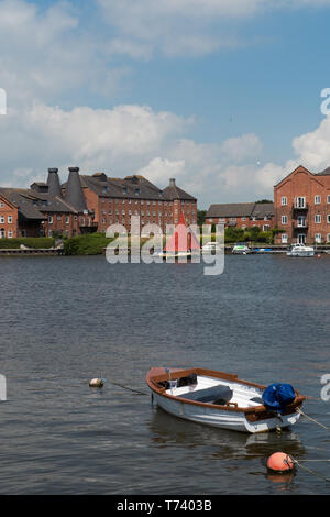 Oulton Broad, la porta del sud per il Parco nazionale di Broads, Lowestoft, Suffolk, Inghilterra, Regno Unito, Foto Stock