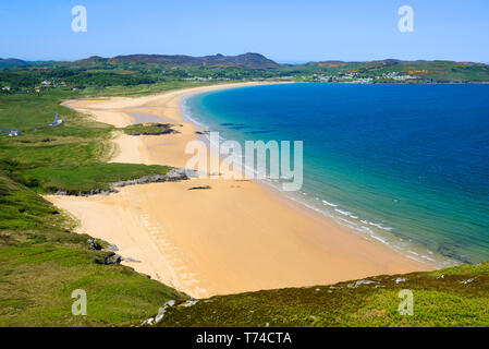 A Portsalon Beach, Ballymastoker Bay, l'Irlanda del Nord; Portsalon, County Donegal, Irlanda Foto Stock