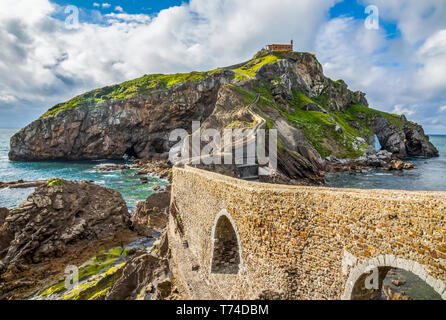 Doniene Gaztelugatxeko, Biscaglia; Gaztelugatxeko, Biscaglia, Basco County, Spagna Foto Stock