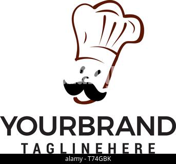 Lo chef logo design concept vettore modello Illustrazione Vettoriale