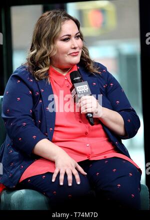 New York, NY, STATI UNITI D'AMERICA. Il 3 maggio, 2019. Tanya Saracho interno per AOL costruire serie Candids Celebrity - Ven, AOL costruire serie, New York, NY Maggio 3, 2019. Credito: Steve Mack/Everett raccolta/Alamy Live News Foto Stock