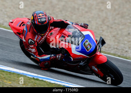 Jerez de la frontera, Spagna. Il 4 maggio 2019, Circuito de Jerez, Jerez de la Frontera, Spagna; MotoGP di Spagna, qualifiche; Stefan Bradl (Team HRC) sessione di qualifica di credito: Azione Plus immagini di sport/Alamy Live News Foto Stock