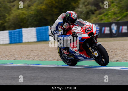 Jerez de la frontera, Spagna. Il 4 maggio 2019, Circuito de Jerez, Jerez de la Frontera, Spagna; MotoGP di Spagna, qualifiche; Francesco Bagnaia (Pramac Racing) sessioni di qualifica Credit: Azione Plus immagini di sport/Alamy Live News Foto Stock