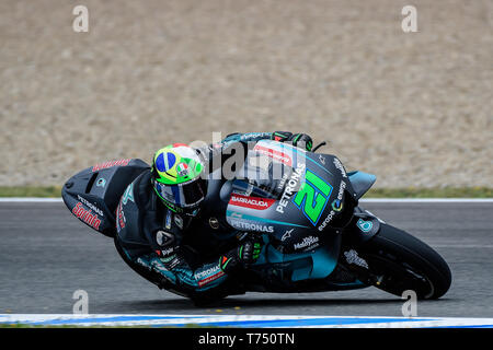 Jerez de la frontera, Spagna. Il 4 maggio 2019, Circuito de Jerez, Jerez de la Frontera, Spagna; MotoGP di Spagna, qualifiche;Franco Morbidelli (Yamaha Petronas) sessioni di qualifica Credit: Azione Plus immagini di sport/Alamy Live News Foto Stock