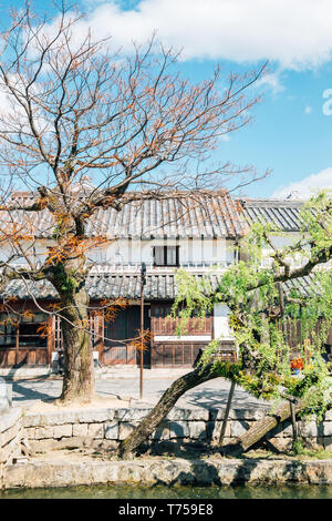 Kurashiki Bikan quartiere storico, tradizionale villaggio di Okayama, Giappone Foto Stock