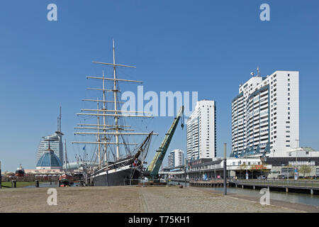 Museo-porto e centro di Columbus, Bremerhaven, Brema, Germania Foto Stock