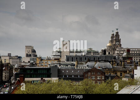 Liverpool skyline della città Foto Stock