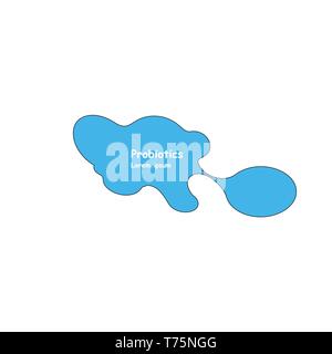 I batteri probiotici di disegno vettoriale. I batteri probiotici di disegno vettoriale. Concetto di design con Lactobacillus i batteri probiotici. Progettazione del modello con Illustrazione Vettoriale