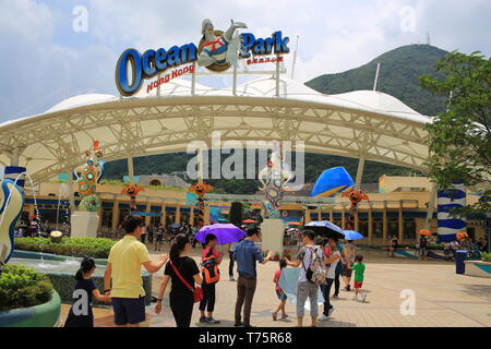 Ocean park view in hong kong . ocean park è uno dei principali parco divertimenti in Hong Kong Foto Stock