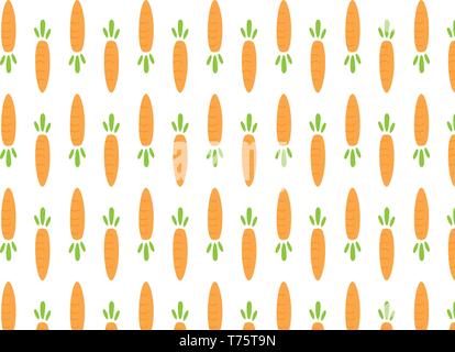 La carota arancione illustrazione vettoriale su sfondo bianco Illustrazione Vettoriale