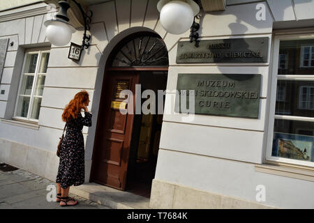 La Maria Skłodowska-Curie ,Museo dedicato alla vita e alle opere del polacco per due volte il premio Nobel Maria Skłodowska-Curie, città di Varsavia, Polonia Foto Stock