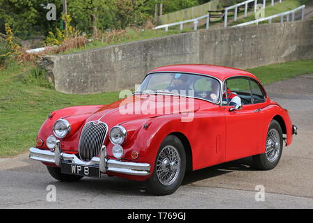 Jaguar XK150 3.4 S Coupe (1959), British Marques giorno, 28 aprile 2019, Brooklands Museum, Weybridge, Surrey, Inghilterra, Gran Bretagna, Regno Unito, Europa Foto Stock