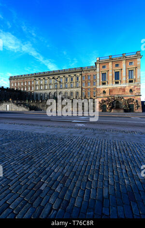 Facciata del palazzo reale, nella città di Stoccolma, Svezia, Europa Foto Stock