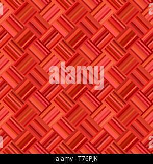 Rossa diagonale geometrico motivo a strisce - vettore sfondo mosaico Illustrazione Vettoriale
