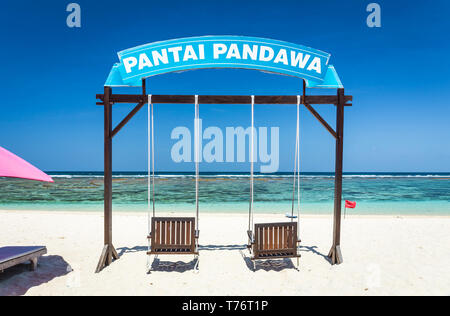 Patnai Pandawa beach sceneryon isola di Bali, Indonesia Foto Stock