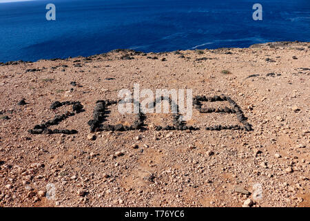 Impressionen: '2019' - Atlantik, Playa Los Molinos, Fuerteventura, Kanarische isole, Spanien/ Playa Los Molinos, Fuerteventura, Isole Canarie, Spagna Foto Stock