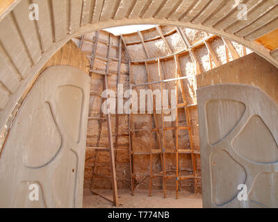 Città Mos Espa, costruito in mezzo al deserto a Tozeur, Tunisia Foto Stock