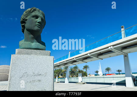 Biblioteca de Alejandria, Ciudad de Alejandria, Egipto, Mar Mediterráneo Foto Stock