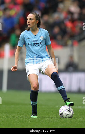 Londra, Regno Unito. 04 Maggio, 2019. Caroline stramazzo del Manchester City durante la FA Women's Cup match finale tra Manchester City donne e West Ham United onorevoli a Wembley Stadium del 4 maggio 2019 a Londra, Inghilterra. Credito: Immagini di PHC/Alamy Live News Foto Stock