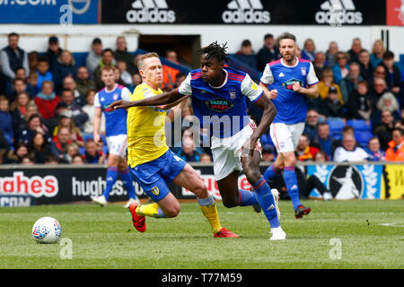 Ipswich, Regno Unito. Il 5 maggio, 2019. Ipswich Town Trevoh Chalobah durante Sky scommessa match del campionato tra Ipswich Town e Leeds United a Portman Road, Ipswich su 05 maggio 2019 Credit: Azione Foto Sport/Alamy Live News Foto Stock