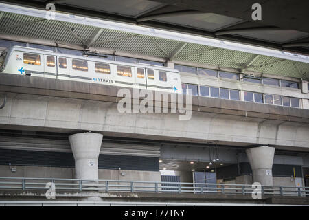 A AirTrain JFK Aeroporto di New York STATI UNITI D'AMERICA Foto Stock