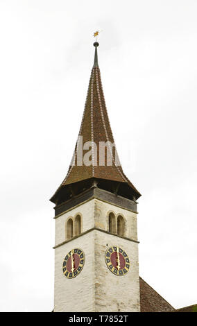 Chiesa protestante in Interlaken. Svizzera Foto Stock