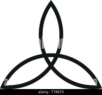 Trigurtas nodo celtico segno nel medioevo Illustrazione Vettoriale