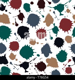 Blot seamless pattern. Sfondo vettoriale di blot. Illustrazione Vettoriale