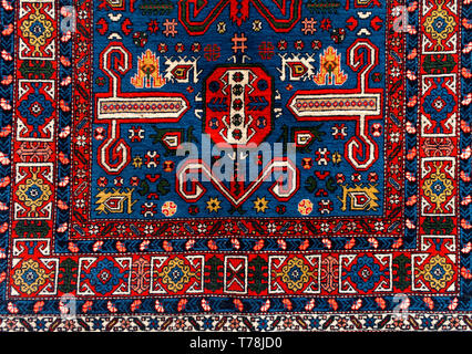 Un antico tappeto armeno texture pattern. Foto Stock