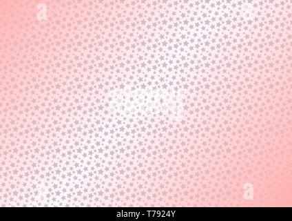 Stelle pattern su un colore rosa pallido gradiente dello sfondo. Incredibile illustrazione moderna per la pubblicità. Foto Stock