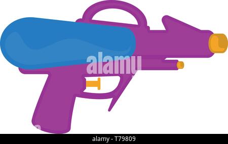 Isolato acqua colorata pistola giocattolo per bambini Illustrazione Vettoriale