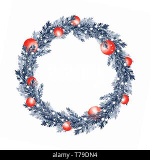 Natale abete corona Foto Stock