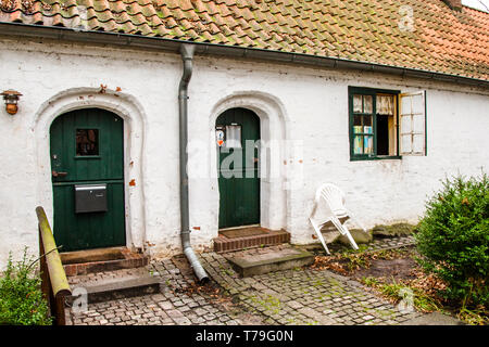 Gottesbuden in Ahrensburg, Germania. 22 case (di Dio camere) che sono affittati da persone bisognose per l'importo simbolico di meno di un Euro Foto Stock