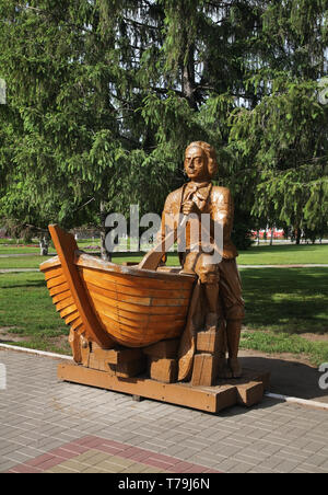 Monumento a Pietro I in Novokhopyorsk. Voronezh Oblast. La Russia Foto Stock