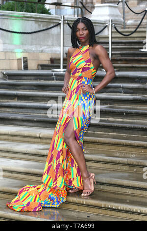 Il Global Premiere di 'il nostro pianeta" tenutasi presso il Museo di Storia Naturale - Arrivi con: Michaela Coel dove: Londra, Regno Unito quando: 04 Apr 2019 Credit: Mario Mitsis/WENN.com Foto Stock