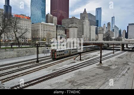 Il Congress Hotel lungo il Millennium Park, Chicago, Illinois Foto Stock