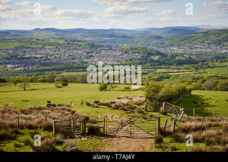 Viste dal Garth vicino a Cardiff, Galles del Sud Foto Stock