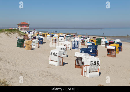 Spiaggia, Hooksiel, Wangerland, Bassa Sassonia, Germania Foto Stock