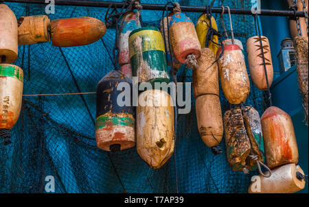 Lobster Bouys sulla parete Foto Stock