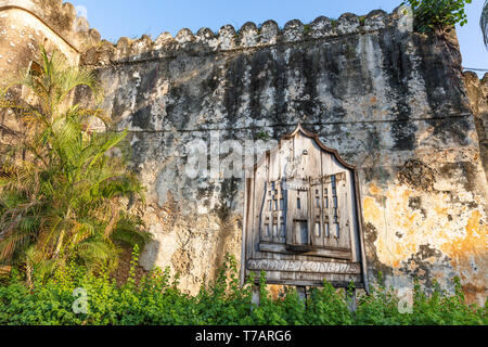 Stone Town , Zanzibar-February 28, 2019 : il vecchio Fort Ngome Kongwe Foto Stock